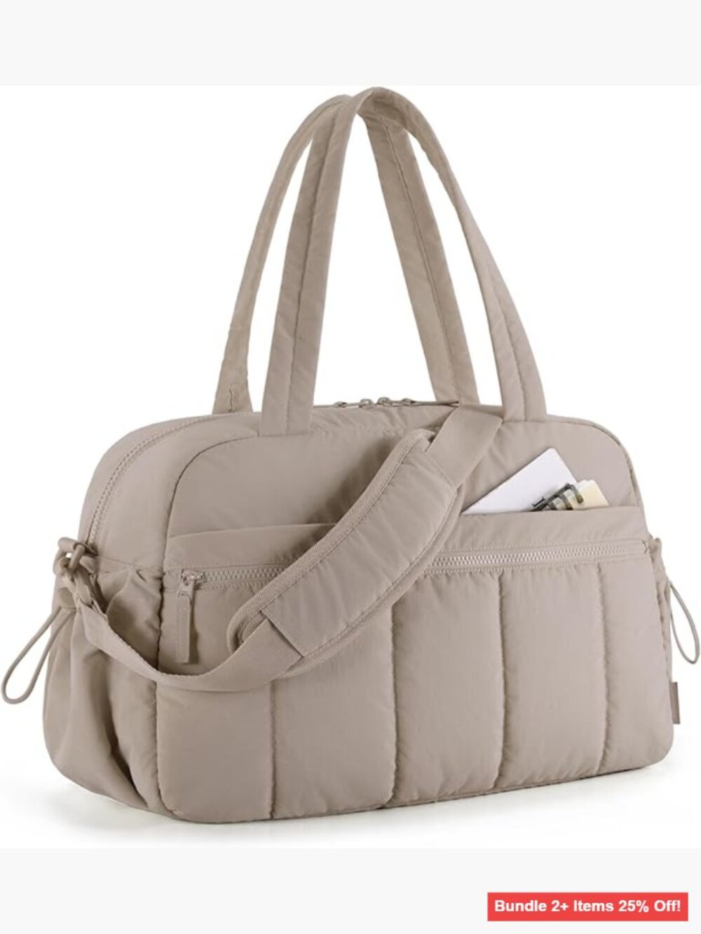 24L Water Resistant Duffle Bag with Wet Pocket, Carry On Travel Weekender